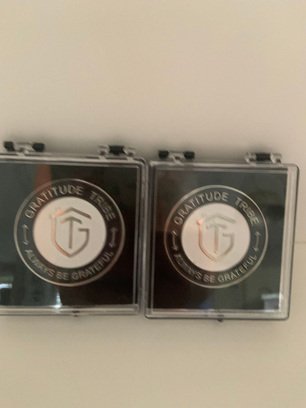 Gratitude Tribe Commemorative CoinGRATITUDE TRIBE, front, black.